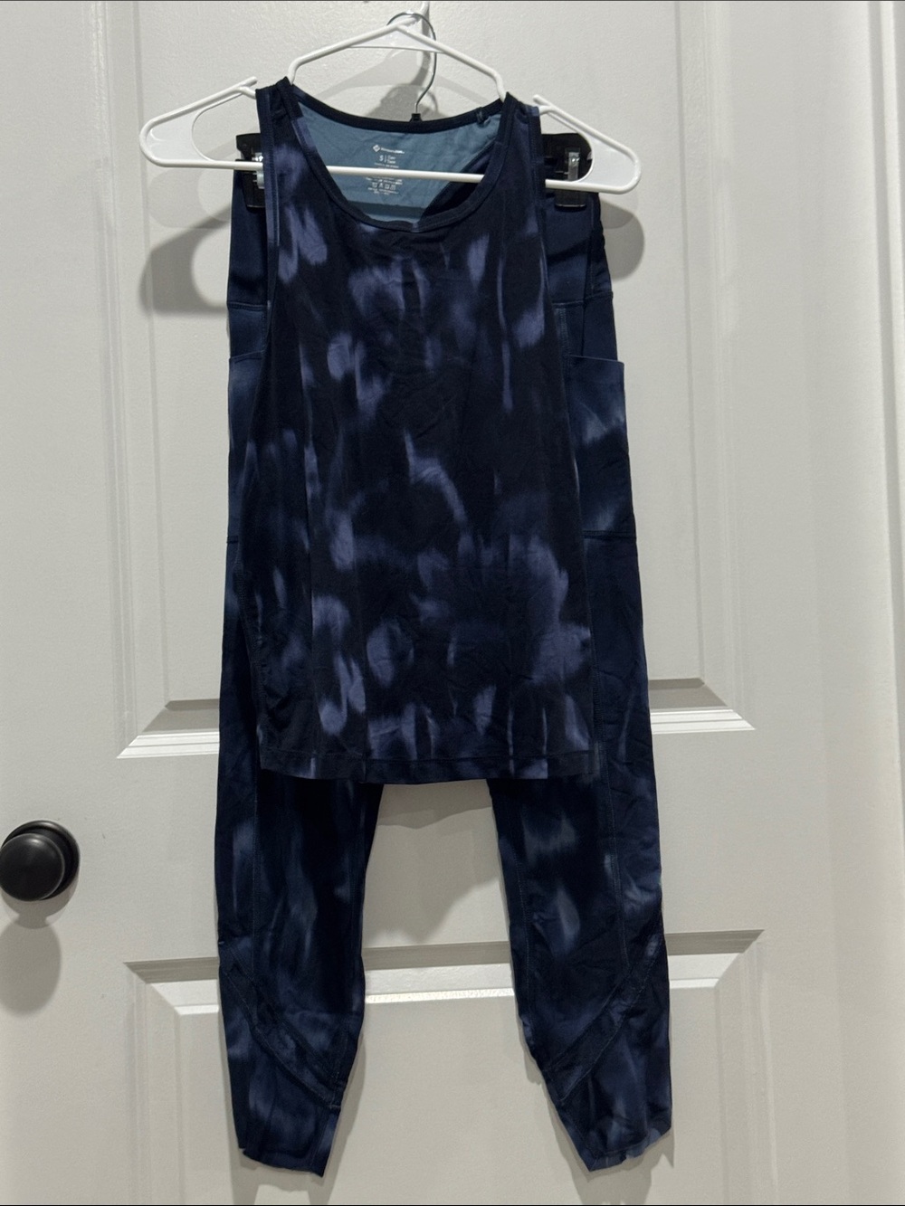 Performance Tie-Dye Navy Leggings & Tank Set